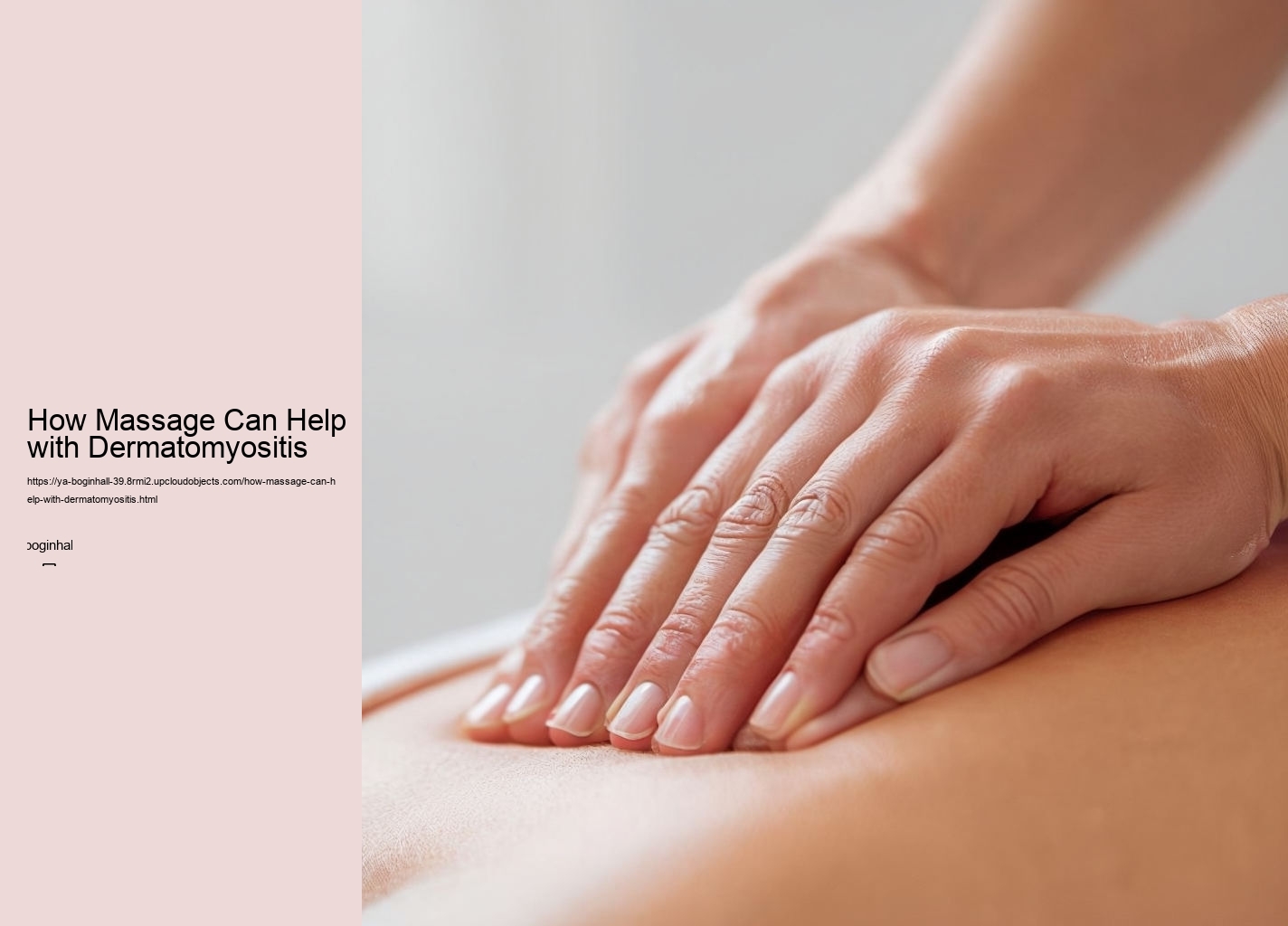 How Massage Can Help with Dermatomyositis