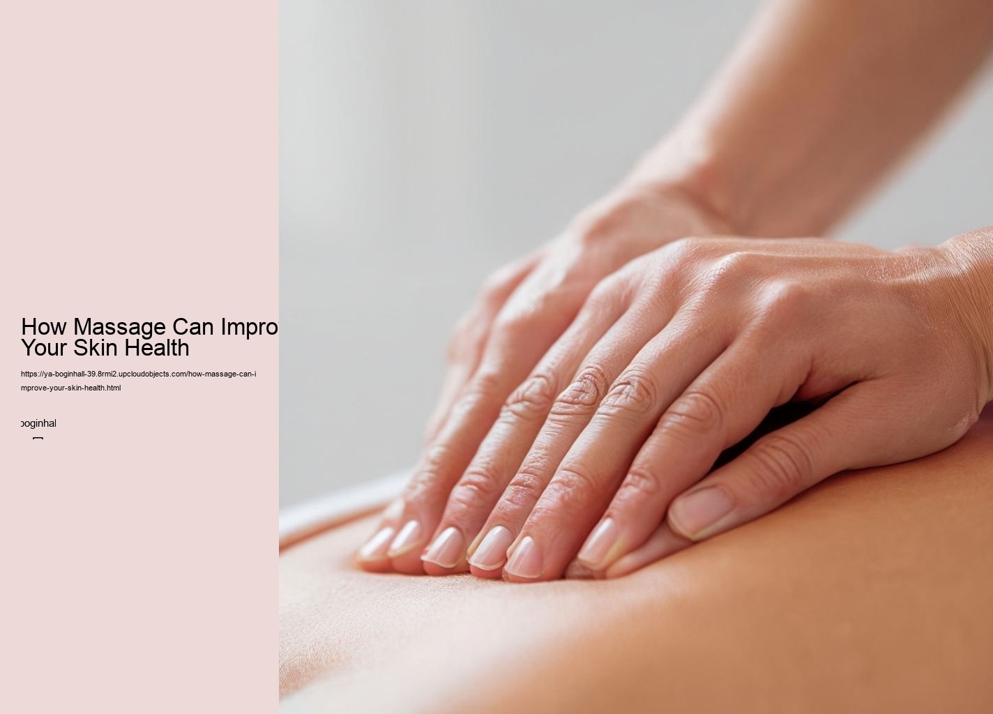 How Massage Can Improve Your Skin Health